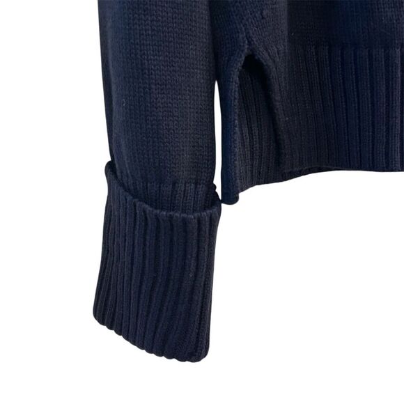 Industry Women's Medium Blue Collared Sweater Polo Ribbed Hem & Cuffs - Picture 8 of 9